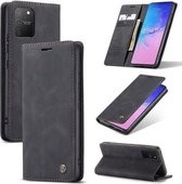 CaseMe - Hoesje geschikt voor Samsung Galaxy S10 Lite - Wallet Book Case - Magneetsluiting - Zwart
