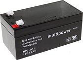 Multipower MP3,4-12/12V 3,4 Ah Lood Batterij VdS Goedkeuring 4260476411083