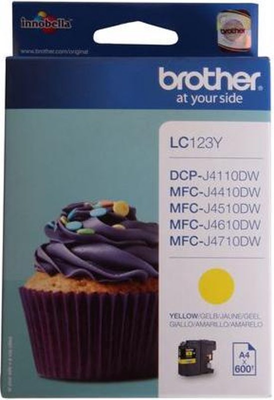 Brother LC-123Y cartouche d'encre 1 pièce(s) Original Rendement élevé (XL) Jaune