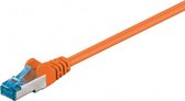 CAT6a S/FTP (PIMF) patchkabel / internetkabel 0,25 meter oranje - netwerkkabel