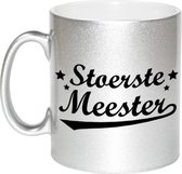 Stoerste meester bedankt zilveren mok / beker 330 ml