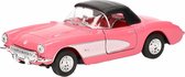 Speelgoed auto roze Chevrolet Corvette dichte cabrio 12 cm - Speelgoed auto schaalmodel - Modelauto 1:36