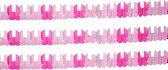 Set van 3x stuks roze baby geboorte/geboren meisjes thema slingers met wiegjes - Feestartikelen/versiering
