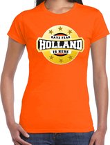 Holland is here t-shirt oranje voor dames S