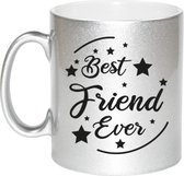 Best Friend Ever cadeau koffiemok / theebeker - zilverkleurig - 330 ml - verjaardag / bedankje - mok voor vriend / vriendin