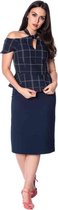 Dancing Days - CHILL CHECKS PEPLUM Off shoulder top - Peplum - S - Blauw