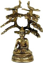 Boeddha Shakyamuni onder Bodhiboom - 14 - Messing - Metaal - M