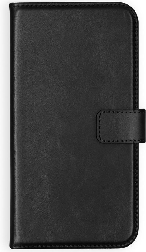 Selencia Hoesje Geschikt voor Samsung Galaxy S20 Hoesje Met Pasjeshouder - Selencia Echt Lederen Bookcase - Zwart