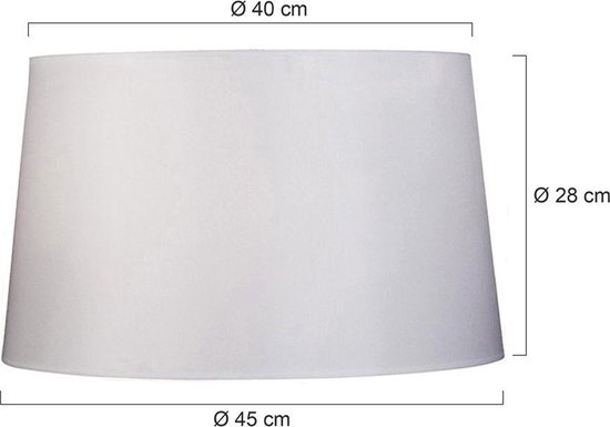 Steinhauer - Lampenkap - Rond 45 cm - Chintz - Wit - Voor hanglamp