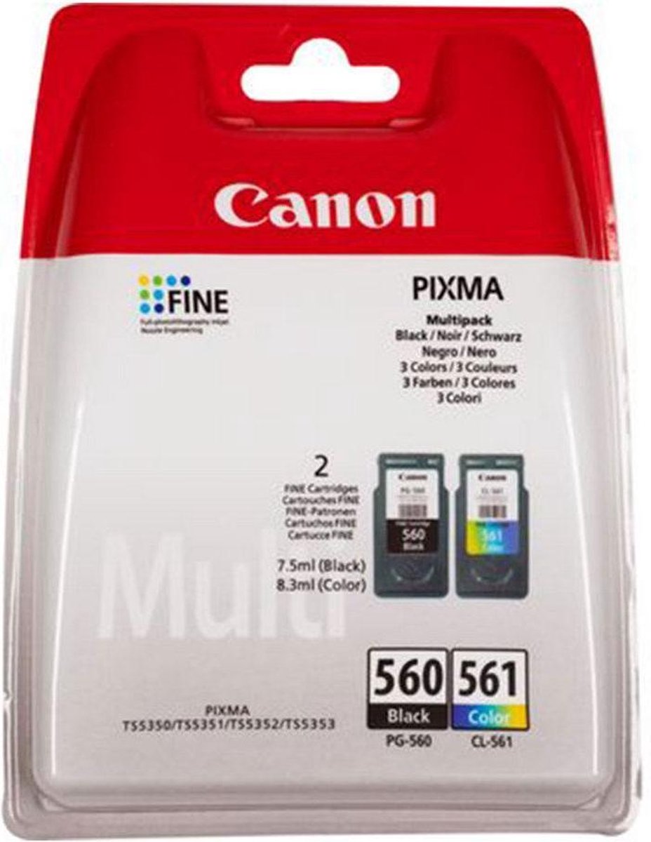 Canon PG-560/CL-561 - Inktcartridge - Zwart / Multicolor - Canon