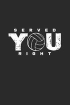 Served you right: 6x9 Volleyball - dotgrid - dot grid paper - notebook - notes