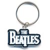 The Beatles - Drop T Logo Sleutelhanger - Wit/Zwart