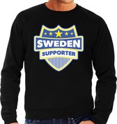Sweden supporter schild sweater zwart voor heren - Zweden landen sweater / kleding - EK / WK / Olympische spelen outfit XL