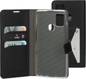 Mobiparts hoesje geschikt voor Samsung Galaxy A21s - Wallet/Boekhoesje - Eco Leer - Magneet Sluiting - Opberg vakken - Zwart