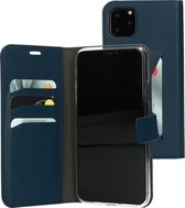 Mobiparts hoesje geschikt voor Apple iPhone 11 Pro Max - Wallet/Boekhoesje - Eco Leer - Magneet Sluiting - Opberg vakken - Blauw