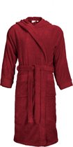 The One Badstoffen Badjas met capuchon Burgundy S/M