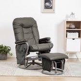 Fauteuil met voetenbankje verstelbaar (Incl LW anti kras viltjes) - Loungestoel - Lounge stoel - Relax stoel - Chill stoel - Lounge Bankje - Lounge Fauteil