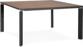 Design bureautafel EFYRA - walnoot - zwart - 140 x 140 - Kokoon Design