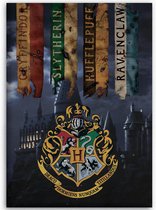 Harry Potter Fleece deken Zweinstein - 100 x 140 cm - Multi