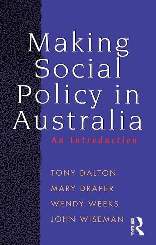 Making Social Policy in Australia - cover