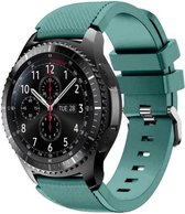 Samsung Galaxy Watch siliconen bandje 45mm / 46mm - dennengroen + glazen screen protector