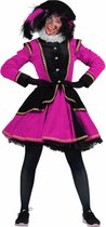 Pieten jurk dame Madrid roze-zwart maat XS