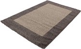 Hoogpolig vloerkleed Life - bruin - taupe - 60x110 cm