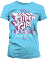DC Comics Supergirl Dames Tshirt -L- Athletics Dept. Blauw