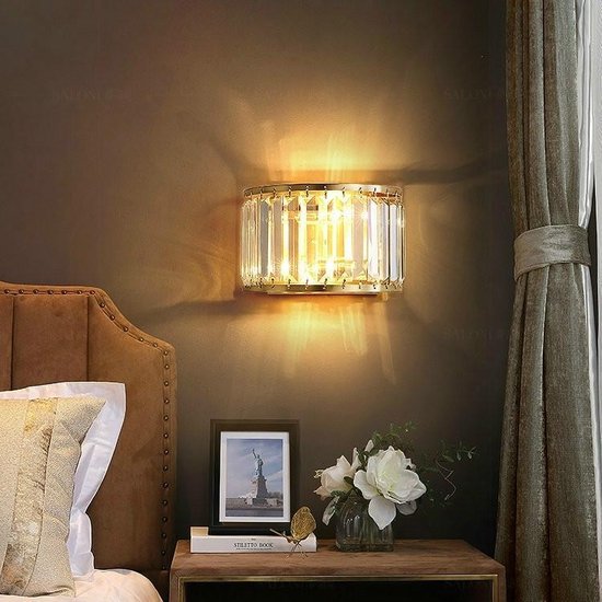 Anzai waterbestendig marmeren E14 LED lamp koper Crystal woonkamer lamp muur lamp eenvoudige gangpad  lichten... | bol.com