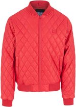 Urban Classics Jacket -XL- Diamond Quilt Leather Imitation Rood