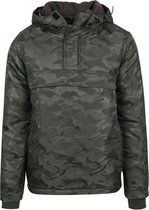 Urban Classics Pullover Jas -S- Padded Camo Groen