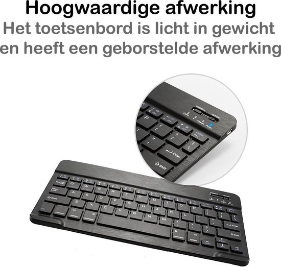 Samsung Galaxy Tab S6 Lite Hoesje Bluetooth Toetsenbord Hoes Donker Blauw Samsung Galaxy Tab S6 Lite Hoesje Bluetooth Toetsenbord Hoes Donker Blauw