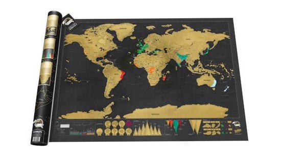 Kras Wereldkaart - Map Deluxe |