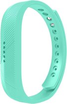Siliconen sporthorloge bandje Cyaan / Blauw / Groen / Mint geschikt voor Fitbit Flex 2 – Armband Cyan Blue Green - Maat: zie maatfoto
