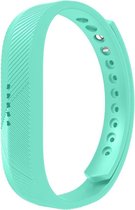 Siliconen sporthorloge bandje Cyaan / Blauw / Groen / Mint voor Fitbit Flex 2 – Armband Cyan Blue Green - Maat: zie maatfoto