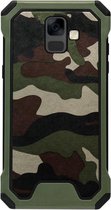 ADEL Kunststof Bumper Case Hoesje voor Samsung Galaxy A6 Plus (2018) - Camouflage