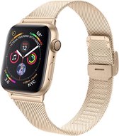 Apple Watch 44MM / 42MM Bandje Milanese Staal met Klemsluiting Goud