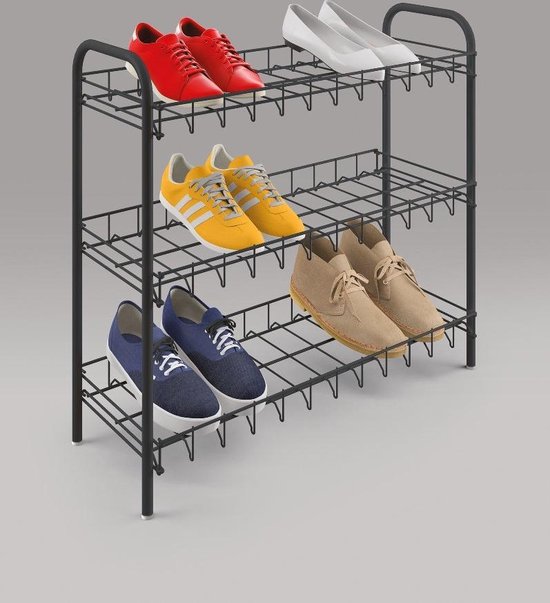 Tomado Metaltex - Shoe 3 - Schoenenrek voor 9 paar schoenen - zwart |  bol.com