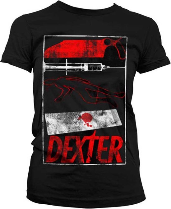Dexter Dames Tshirt -XL- Signs Zwart