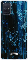 Samsung Galaxy A71 Hoesje Transparant TPU Case - Bubbling Blues #ffffff