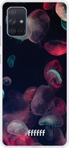 Samsung Galaxy A71 Hoesje Transparant TPU Case - Jellyfish Bloom #ffffff