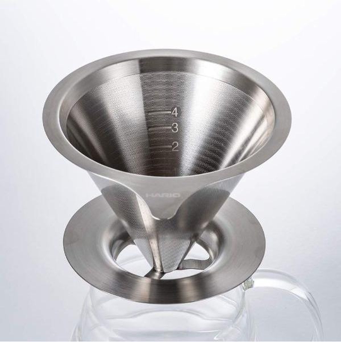 Hario Dripper V6001 Double Mesh Metal Dripper RVS