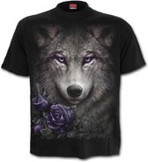 Spiral Heren Tshirt -XXL- WOLF ROSES Zwart