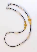 Venezia Classica Brillenketting Murrine  (zwart, goud)