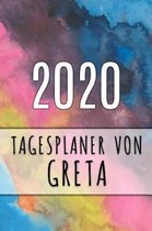 2020 Tagesplaner von Greta: Personalisierter Kalender f�r 2020 mit deinem Vornamen