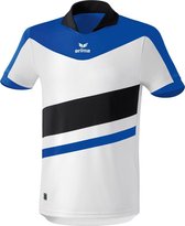 Erima Madrid Shirt Korte Mouw - Wit / New Royal / Zwart | Maat: M