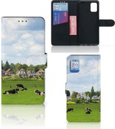 Wallet Book Case Samsung Galaxy A31 Smartphone Hoesje Hollandse Koeien