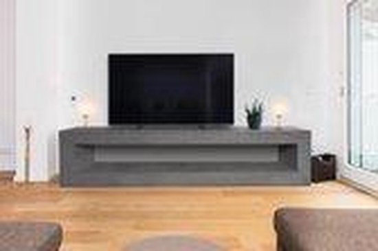 Betonlook TV-Meubel open vak | Stone | 180x40x40 cm (LxBxH) | Betonlook Fabriek | Beton ciré