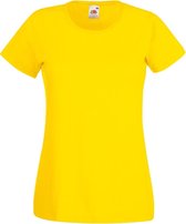 Fruit Of The Loom Dames / Vrouwen Damens-Fit Valueweight T-shirt met korte  mouwen (Geel) | bol