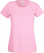 Fruit Of The Loom Dames / Vrouwen Damens-Fit Valueweight T-shirt met korte mouwen (Licht Rose)